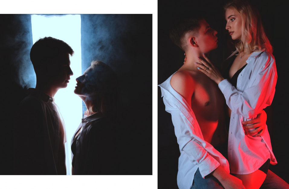 Заказать фотосессию Love Story - в студии на двоих от сети фотостудий Fashion Box в Кемерово
 – фото № 27